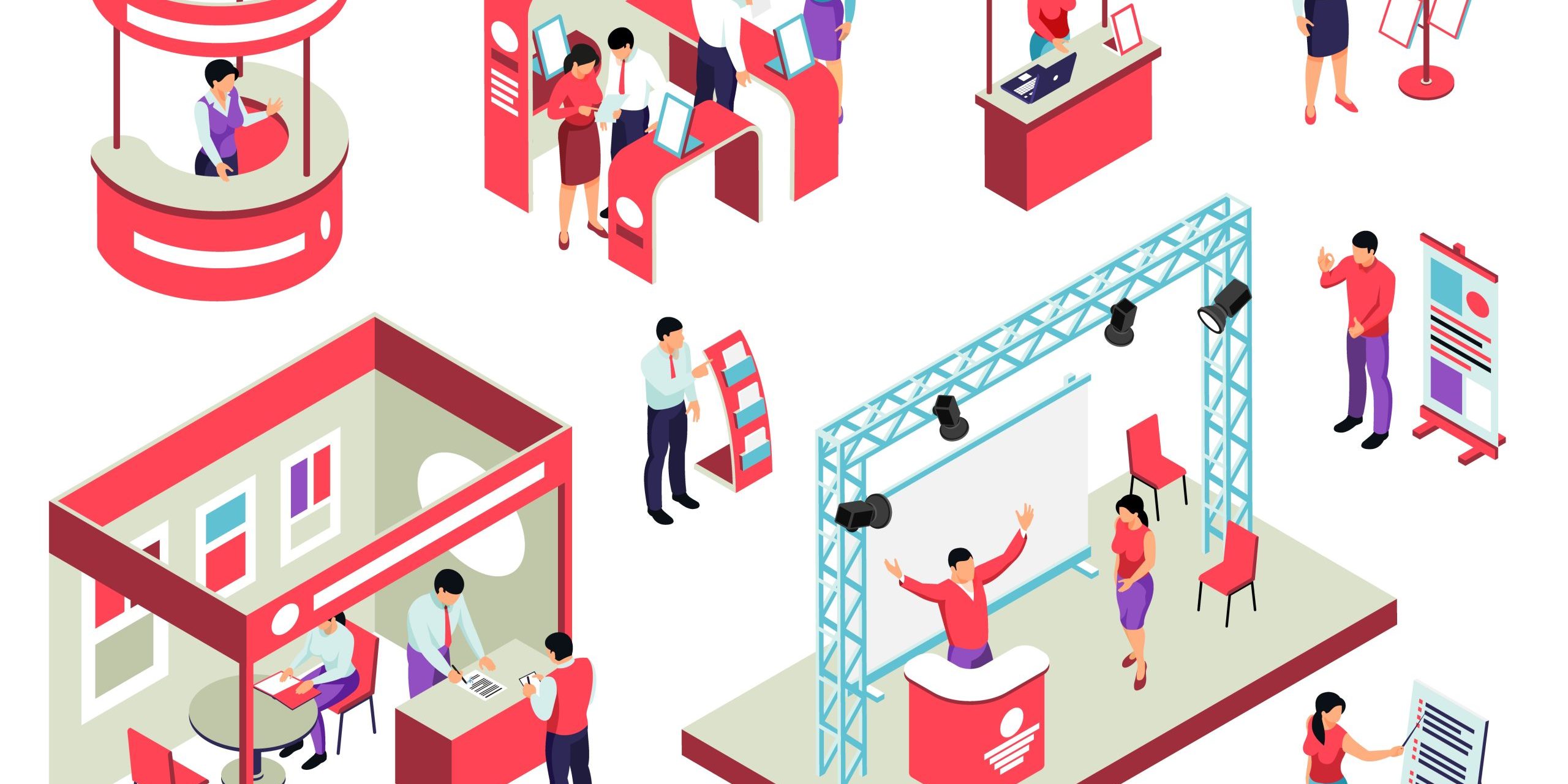 Trade Exhibition Isometric Set